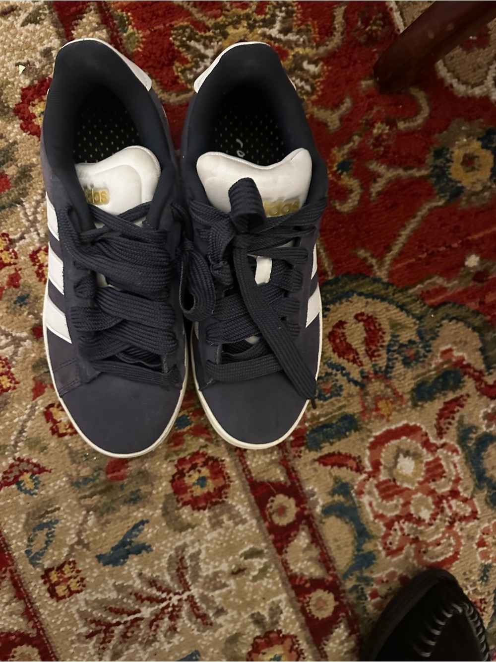 adidas Navy Blue and White Women's Sneakers